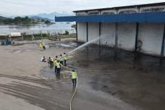 Exercício no Porto de Antonina simula atendimento de emergência com produto tóxico