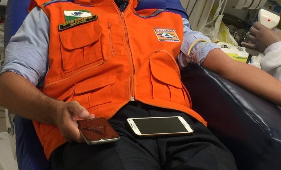 Coordenadoria Estadual de Proteção e Defesa Civil faz campanha Sangue Voluntário de doação de sangue no estado