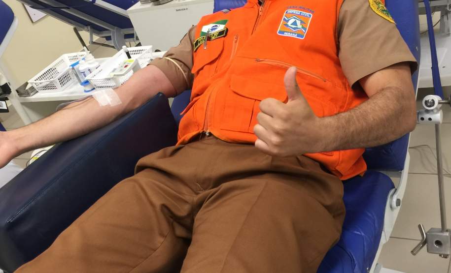 Coordenadoria Estadual de Proteção e Defesa Civil faz campanha Sangue Voluntário de doação de sangue no estado