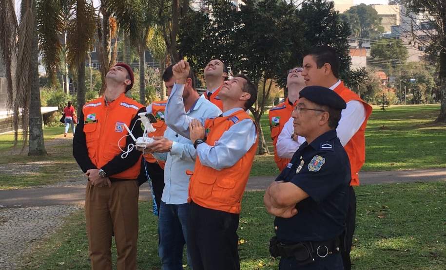 Coordenadoria Estadual de Proteção e Defesa Civil recebe treinamento de drone