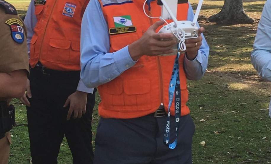 Coordenadoria Estadual de Proteção e Defesa Civil recebe treinamento de drone