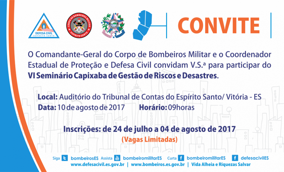 VI Seminário Capixaba de Gestão de Riscos e Desastres VI Seminário Capixaba de Gestão de Riscos e Desastres