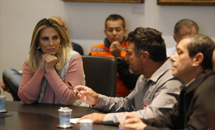 A governadora Cida Borghetti se reúne neste domingo (27), no Palácio Iguaçu, a partir das 16 horas, com representantes do movimento dos caminhoneiros e com empresários do setor de transporte de cargas.Curitiba, 27/05/2018.Foto: Jonas Olibveira/Governadoria