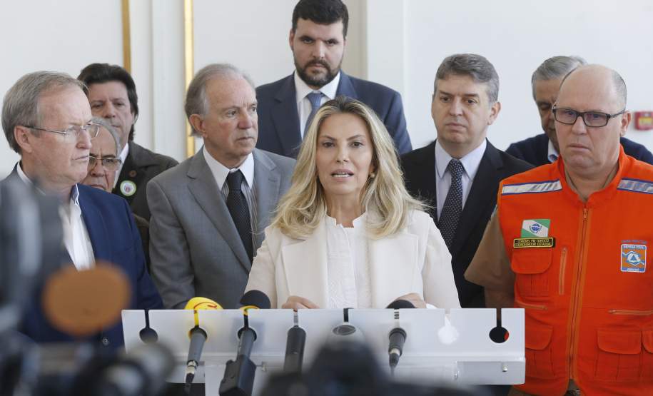 Governadora Cida Borghetti em entrevista coletiva.Curitiba, 30-05-18.Foto: Arnaldo Alves