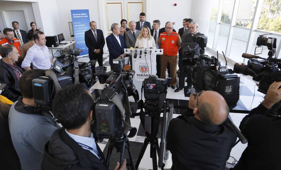 Governadora Cida Borghetti em entrevista coletiva.Curitiba, 30-05-18.Foto: Arnaldo Alves