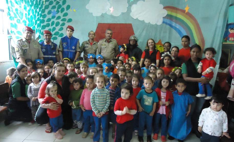 13ª COREDEC – Apucarana: Encerramento da Semana de Redução de Desastres  -  Crianças da creche, felizes, com toda certeza