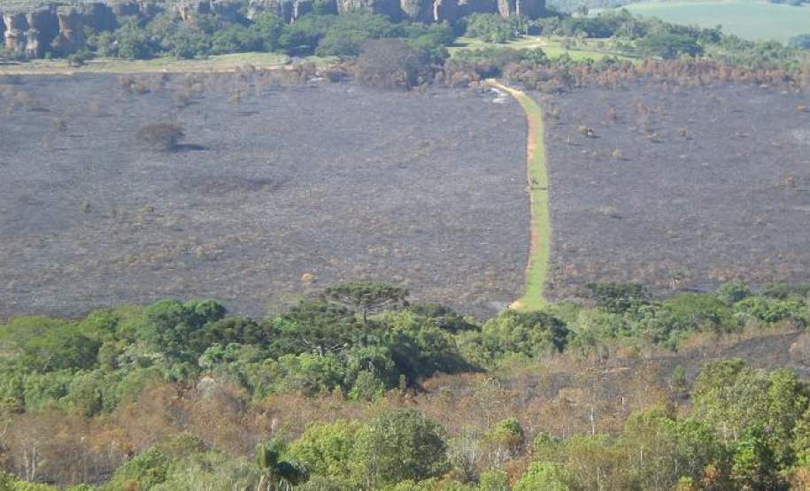 O Incêndio Ambiental aconteceu na Área do Parque Estadual de Vila Velha, em Ponta Grossa, tendo início ás 12h29min