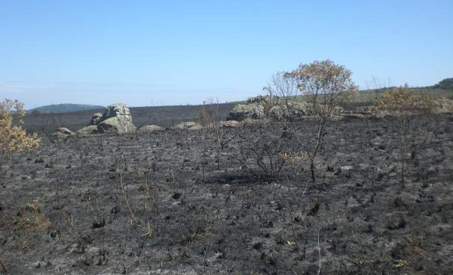 O Incêndio Ambiental aconteceu na Área do Parque Estadual de Vila Velha, em Ponta Grossa, tendo início ás 12h29min