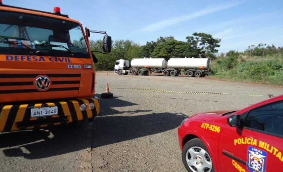 5ª COREDEC – vazamento de produtos perigosos na BR 376 Km 190,5 (Alcool hidratado).