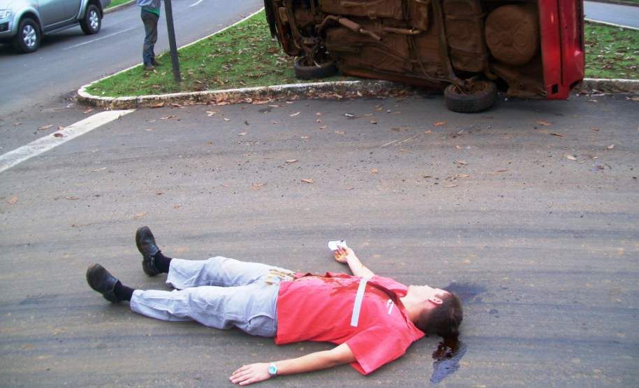 Vítima ajetada do veículo