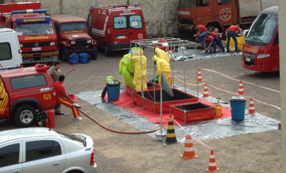 treinamento de descontaminação por produtos perigosos