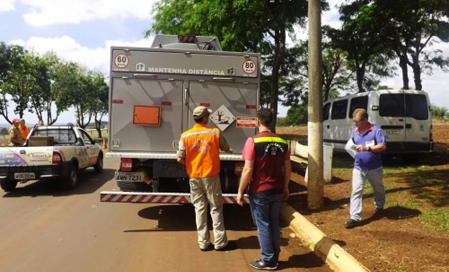 No dia 02 de outubro de 2014, a 9ª Coordenadoria Regional de Proteção e Defesa Civil, organizou uma operação de fiscalização em transporte rodoviário de produtos perigosos.