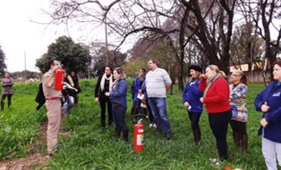 Identificação dos extintores e suas aplicações.