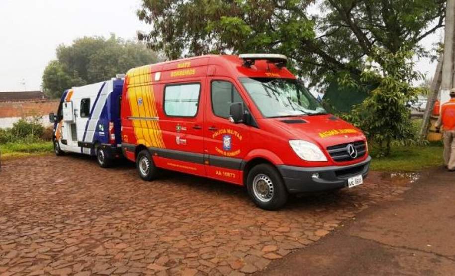 Simulado REER e 9ª CORPDEC Viaturas no Local