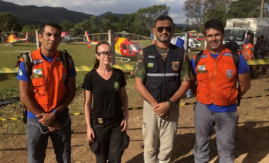 Integrantes da Defesa Civil Estadual prestam auxílio em Brumadinho/MG
