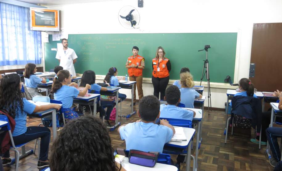 Orientações em sala de aula.