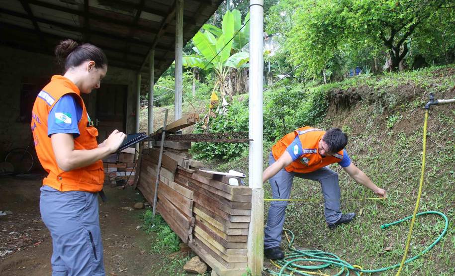 A Coordenadoria Estadual de Proteção e Defesa Civil realiza simulado de abandono com comunidade em área de risco de Morretes, no Litoral do Paraná.  -  Morretes, 16/03/2019  -  Foto: Jaelson Lucas/ANPr
