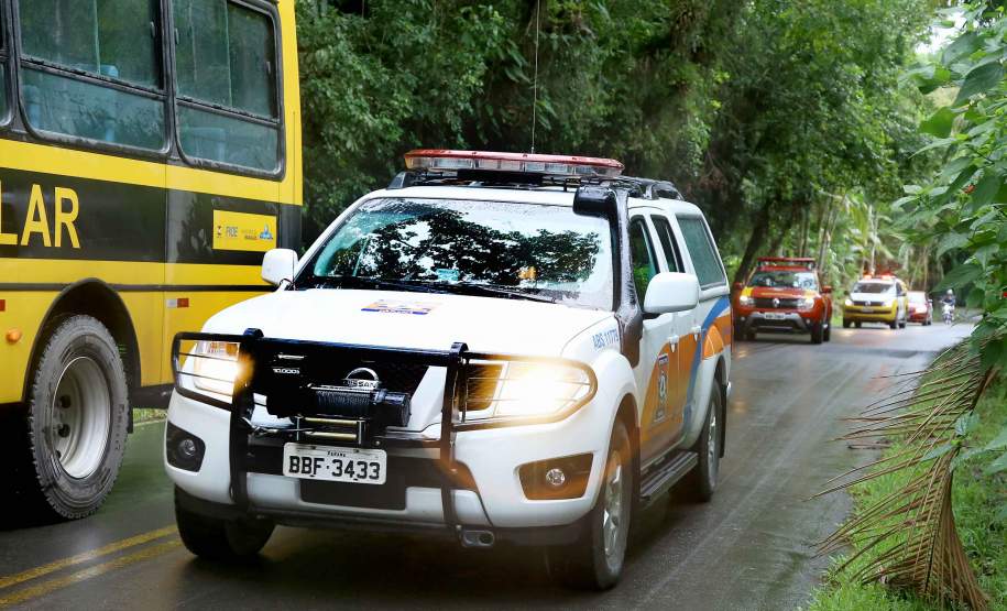 A Coordenadoria Estadual de Proteção e Defesa Civil realiza simulado de abandono com comunidade em área de risco de Morretes, no Litoral do Paraná.  -  Morretes, 16/03/2019  -  Foto: Jaelson Lucas/ANPr