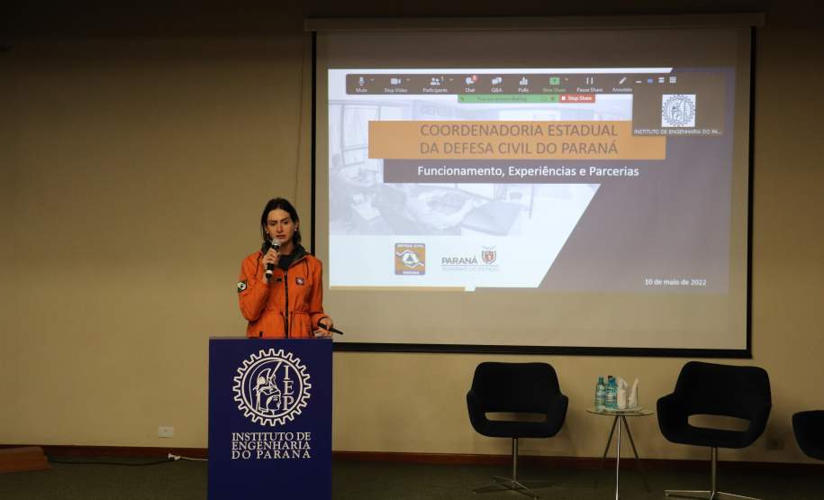 Palestra no IEP apresenta experiências e ações da Defesa Civil Estadual