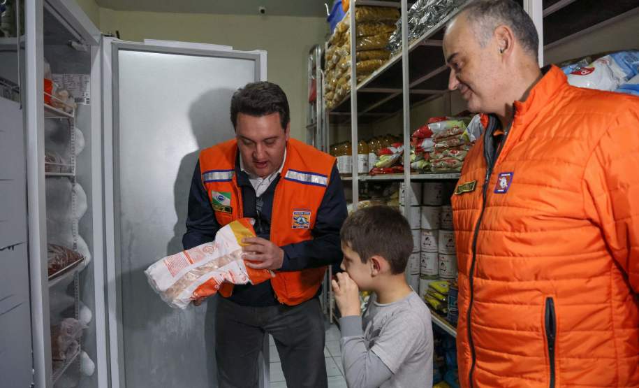 Governador visita São Mateus do Sul, uma das cidades mais afetadas pelas chuvas