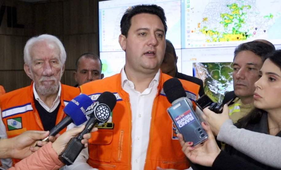 Governador libera R$ 1,6 milhão para apoio imediato a desabrigados e desalojados pelas chuvas no Paraná