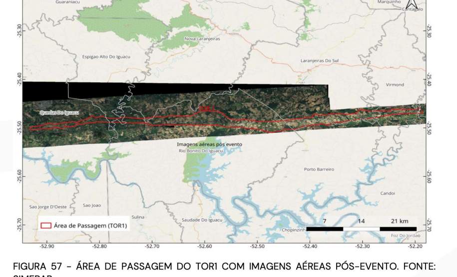 Laudo técnico final do Simepar eleva classificação de tornados que atingiram 11 cidades do Paraná