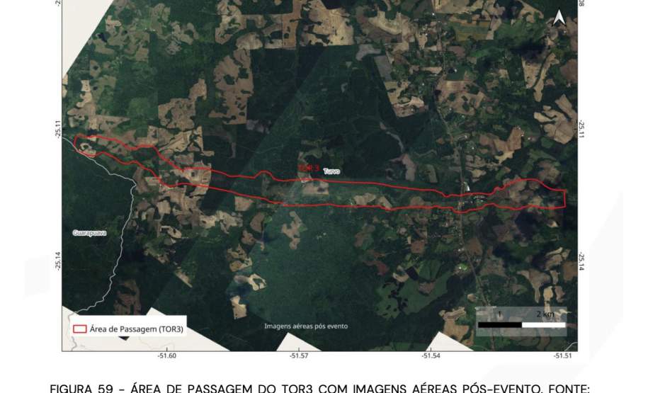Laudo técnico final do Simepar eleva classificação de tornados que atingiram 11 cidades do Paraná