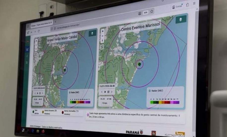 Com base no Litoral, Defesa Civil já emitiu 76 alertas durante o Verão Maior Paraná