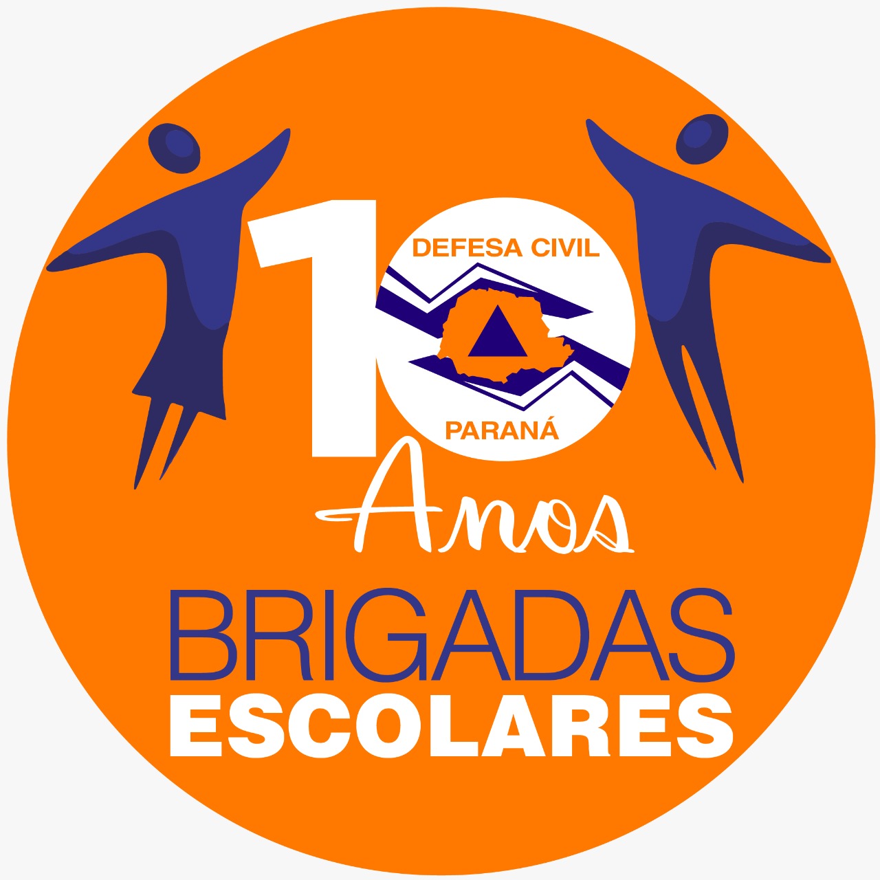 Brigadas 10 anos laranja.jpg  |  COORDENADORIA ESTADUAL DA DEFESA CIVIL